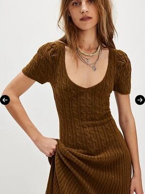 Free People Madsen Midi Dress cableknit dress